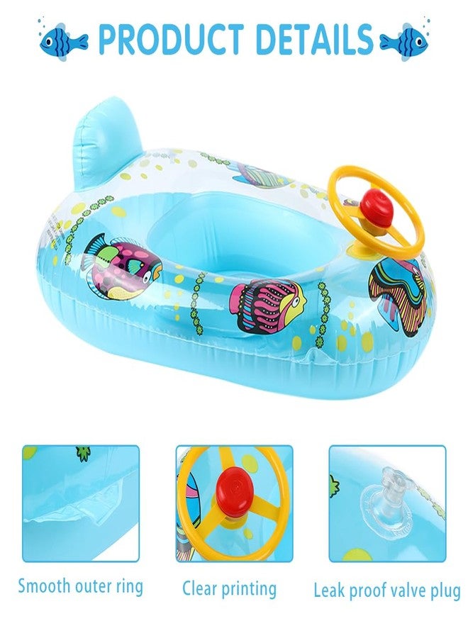 Optifit® Kids Inflatable Swimming Ring with Cartoon Steering Wheel and Horn Durable PVC Leakproof Valve 55-57cm Ideal for Toddlers 3-5 Years Fun Safe Pool Float for Beach Indoor Pools 2PCS - Image 3